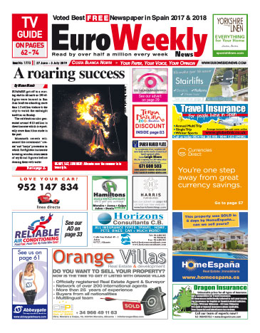 Euro Weekly News - Costa Blanca North 27 June - 3 July 2019 Issue 1773