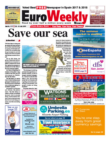 Euro Weekly News - Costa Blanca South 25 - 31 July 2019 Issue 1777