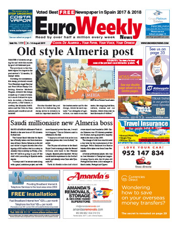 Euro Weekly News - Costa de Almeria 8 - 14 August 2019 Issue 1779