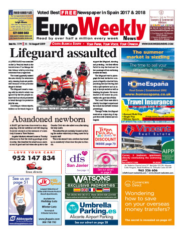 Euro Weekly News - Costa Blanca South 8 - 14 August 2019 Issue 1779