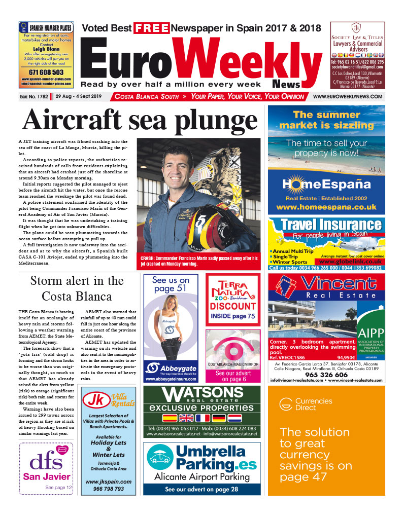 Costa Blanca South 29 August - 4 September 2019 Issue 1782