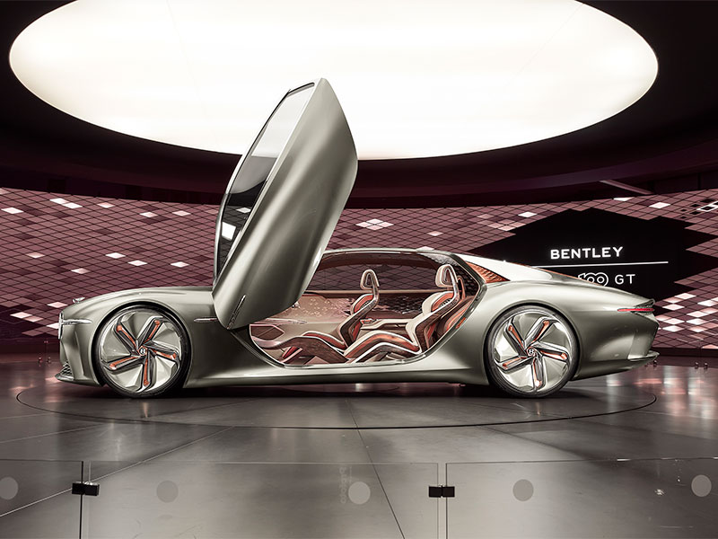 Monterey Car Week sees the first public showing of the Bentley EXP 100 GT.