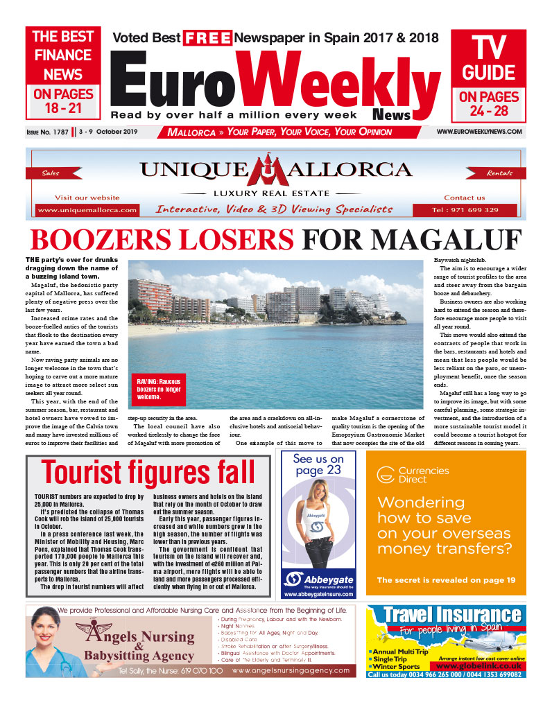 Euro Weekly News - Mallorca 3 - 9 October 2019 Issue 1787