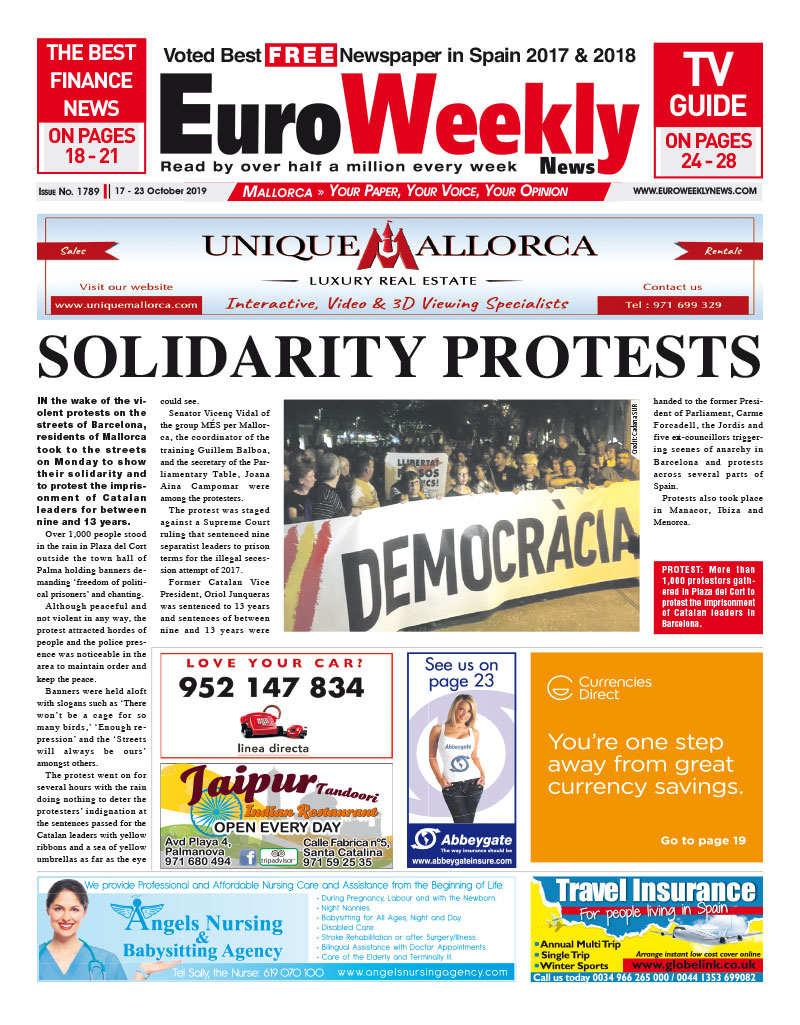 Euro Weekly News - Mallorca 17 - 23 October 2019 Issue 1789