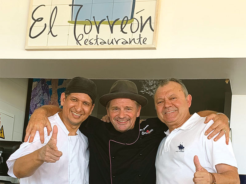 EL TORREON: Head Chef Isaac, Steven and Manager Cristobal.