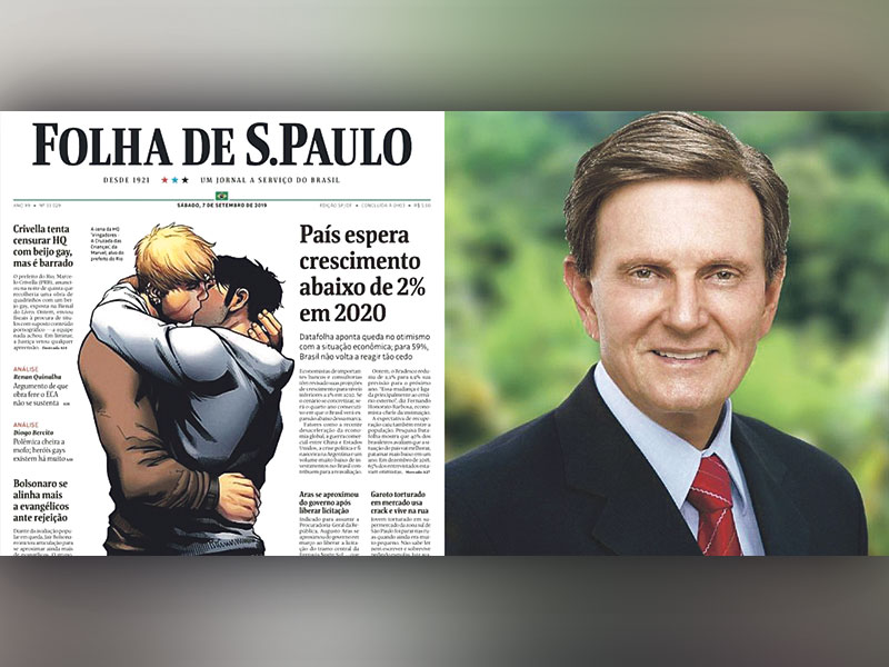 MARCELO CRIVELLA: Called for the photo of two men kissing to be banned.