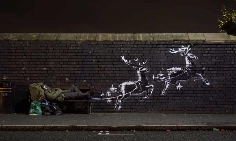 Banks´y reindeer mural