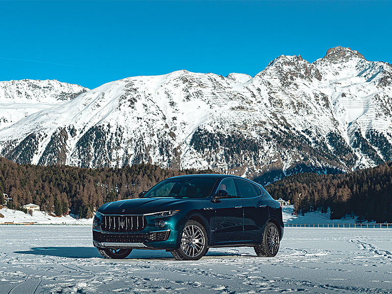 Maserati Levante Royale in St Moritz for the Snow Polo World Cup 2020