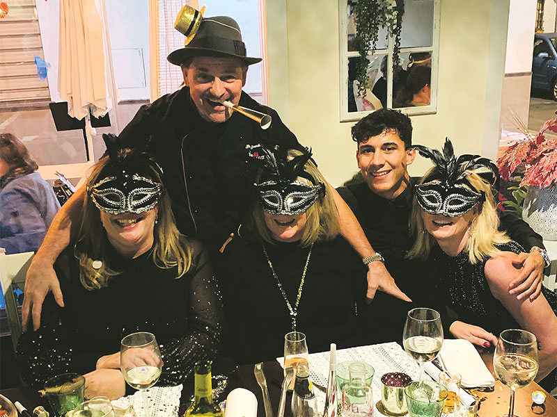 NEW YEAR: It was a masked dinner.