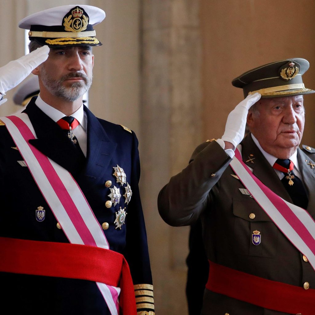 King Felipe with former King Juan Carlos