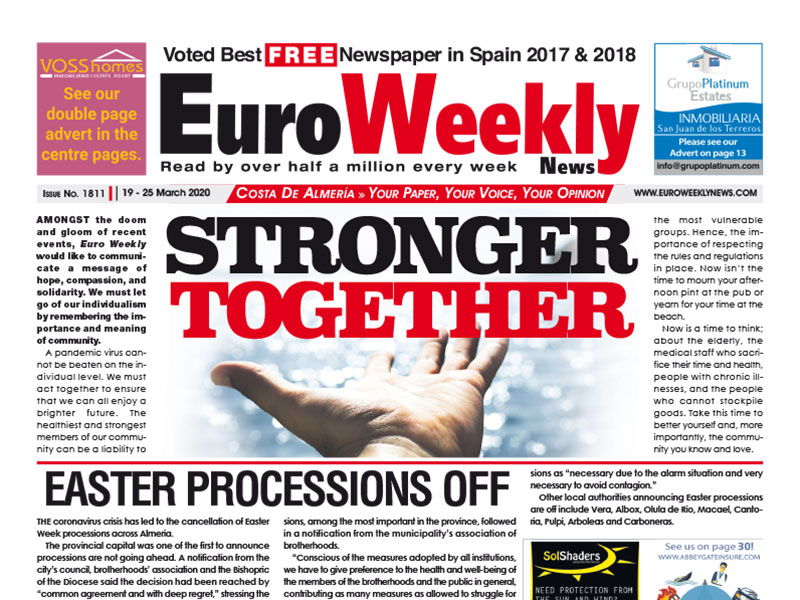 Euro Weekly News - Costa de Almeria 19 - 25 March 2020 Issue 1811