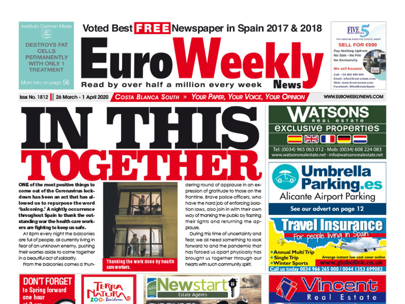 Costa Blanca South 26 March - 1 April 2020 Issue 1812