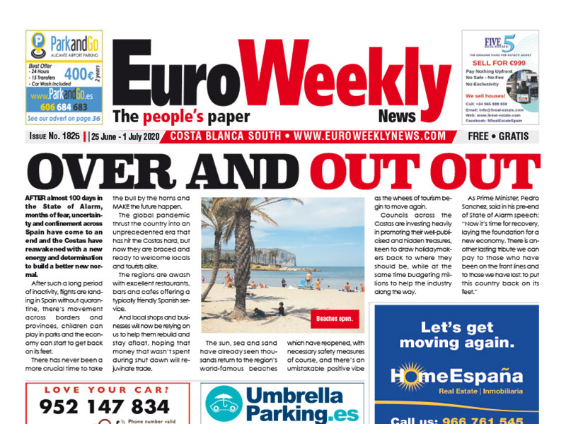 Costa Blanca South 25 June - 1 July 2020 Issue 1825