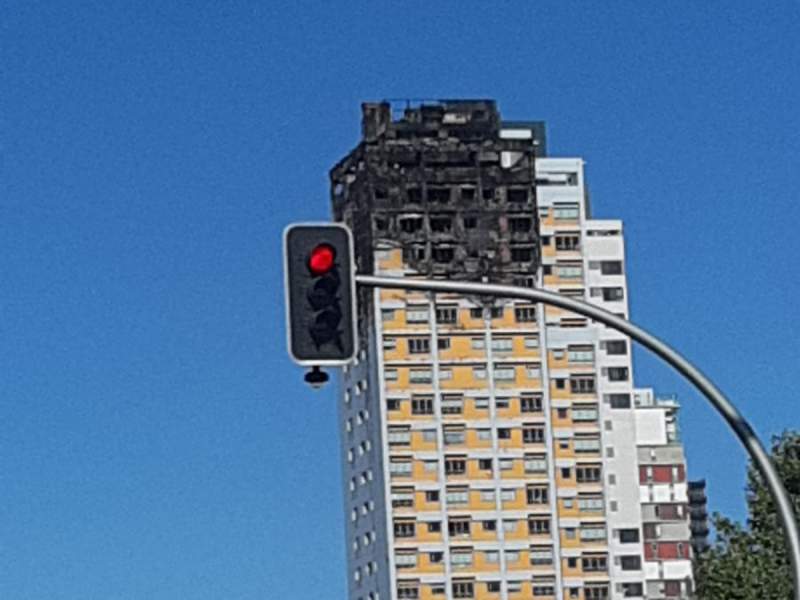 High Rise fire in Madrid