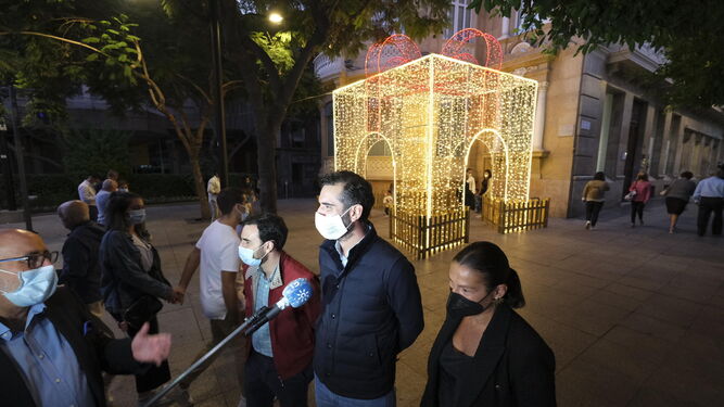 Light fantastic in the centre of Almeria City