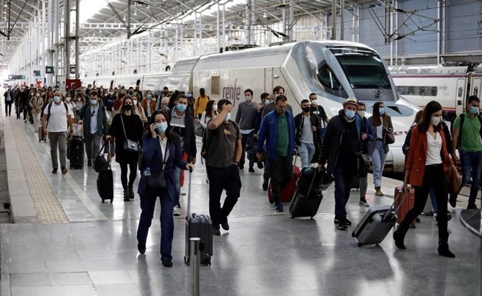 Madrid residents flee