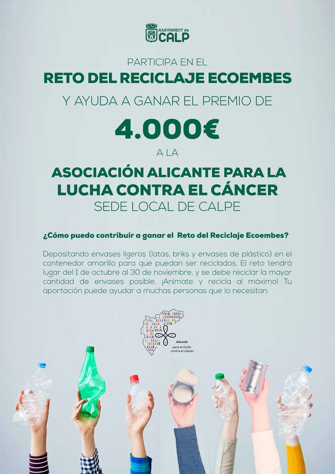 Step up the recycling in Calpe for AECC charity