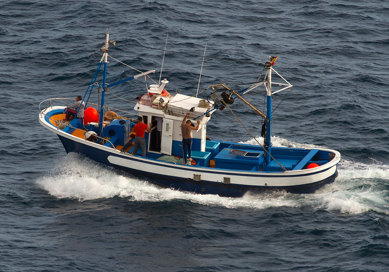 Typical Spanish artisanal fishing boat