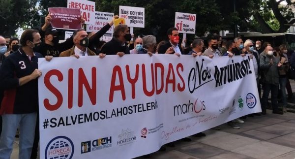 Protests In Malaga Over New Bar And Restaurant Restrictions