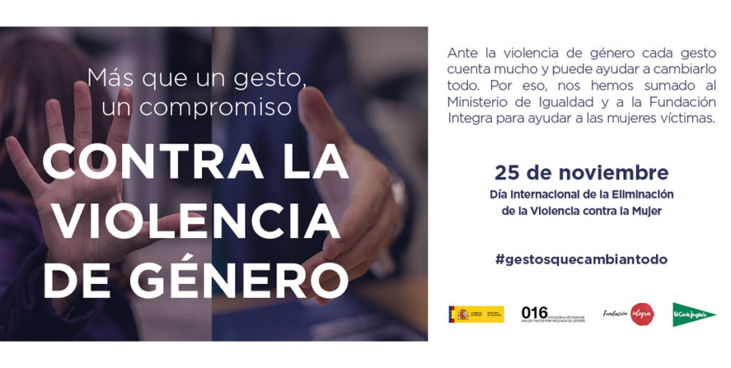El Corte Inglés raising awareness of International Day Against Gender Violence