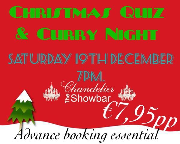 Curry and Christmas quiz night at Chandelier Bar in Algorfa
