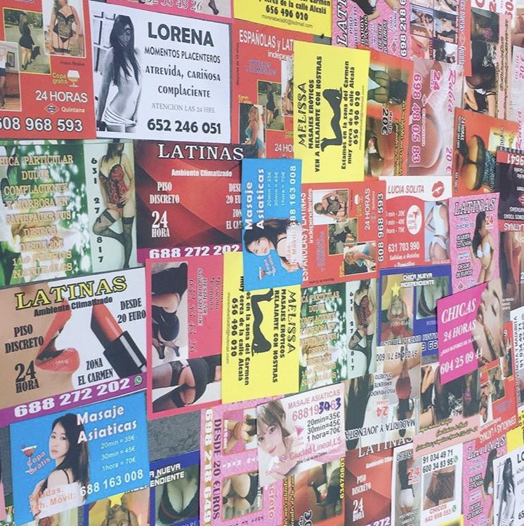 Madrid district's war on prostitution leaflets