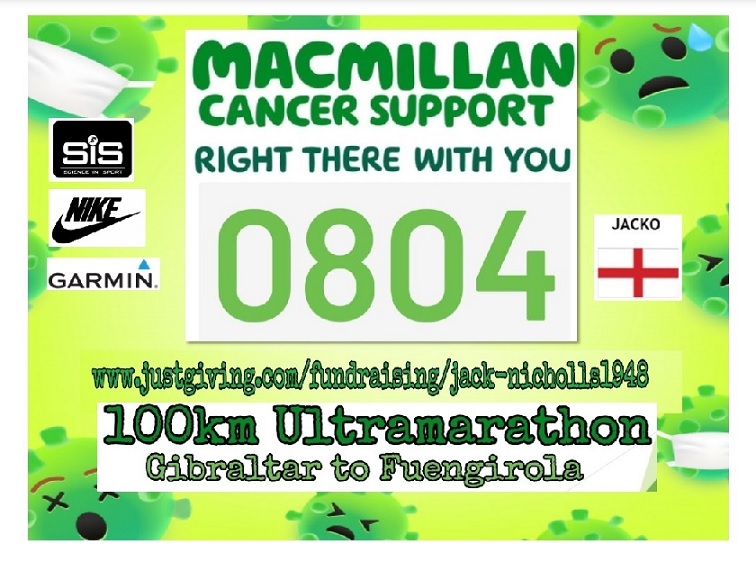 100Km Marathon Run for Macmillan Cancer Support