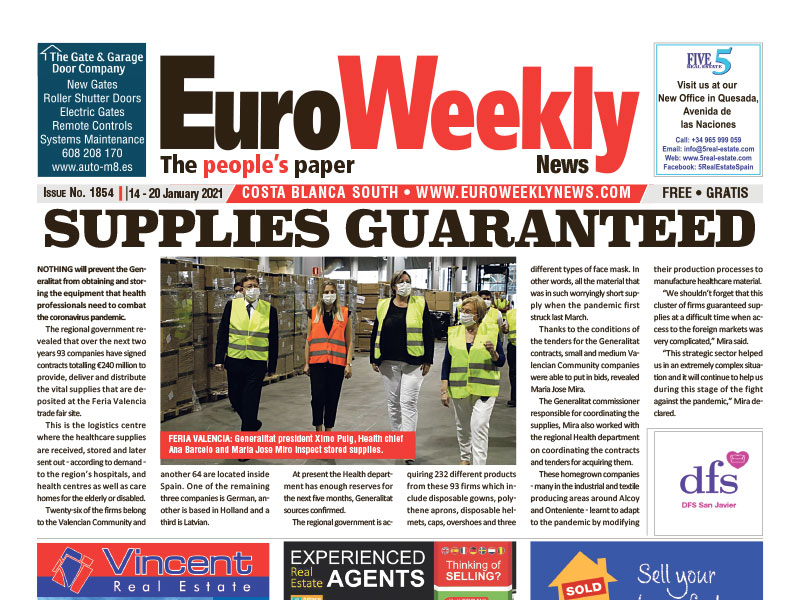Costa Blanca South 14 - 20 January 2021 Issue 1854 - Expats News