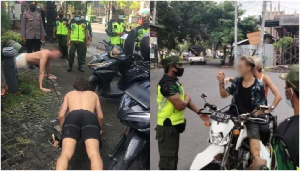 Bali Expats Punished With Push-Ups for Flaunting Facemask Rules