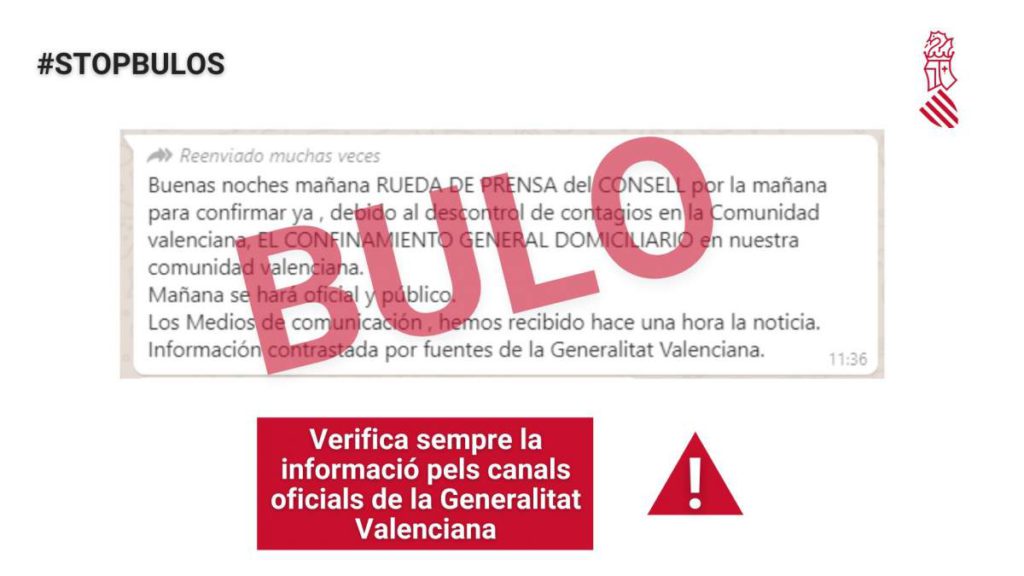 Generalitat Valenciana Slams Home Confinement Hoax
