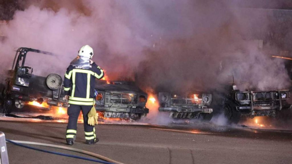 Military Vehicles Damaged in Suspected German Arson Attack