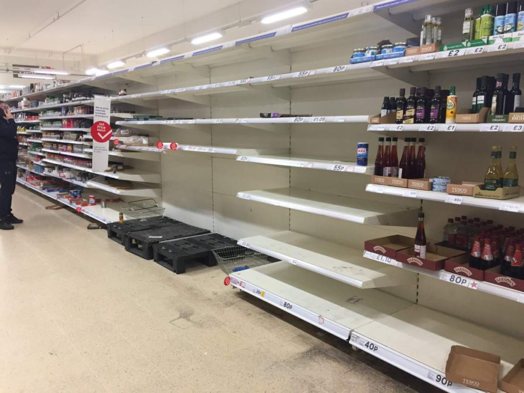 Empty shelves for Christmas, warns Tesco
