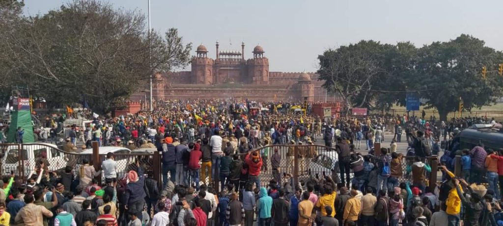 India's Historic Red Fort Stormed by Tens of Thousands of Farmers