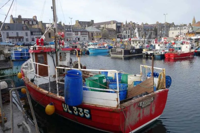 Scottish Seafood fishing boats moored up