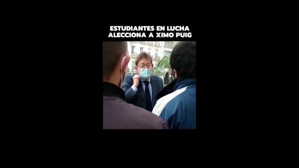 Valencia President Confronted by Students Over Face to Face Exams