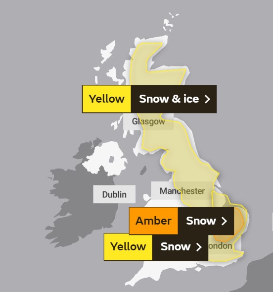 Met Office Issues Yellow Warning For Large Parts Of The UK