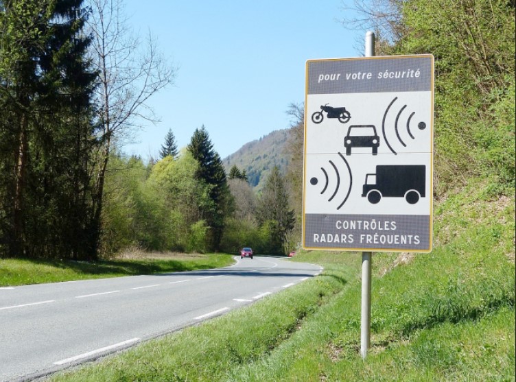 speed camera on french roadside