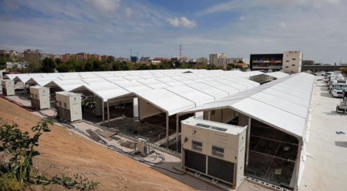 Patients from Valencia COVID Field Hospital Moved Due to Strong Winds