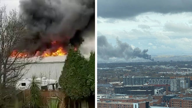 Residents Evacuated As 125 Firefighters Tackle 'Significant' Warehouse Blaze In Manchester