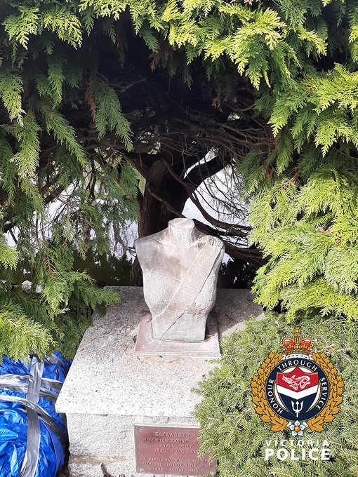 Statue Of Queen Elizabeth Decapitated In British Columbia