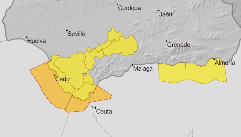 Orange And Yellow Weather Alerts Issued For Spain's Costa del Sol
