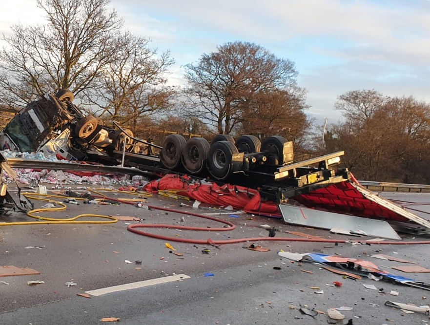 M6 reopened after fuel tanker and LGV crashes forced overnight junction closure