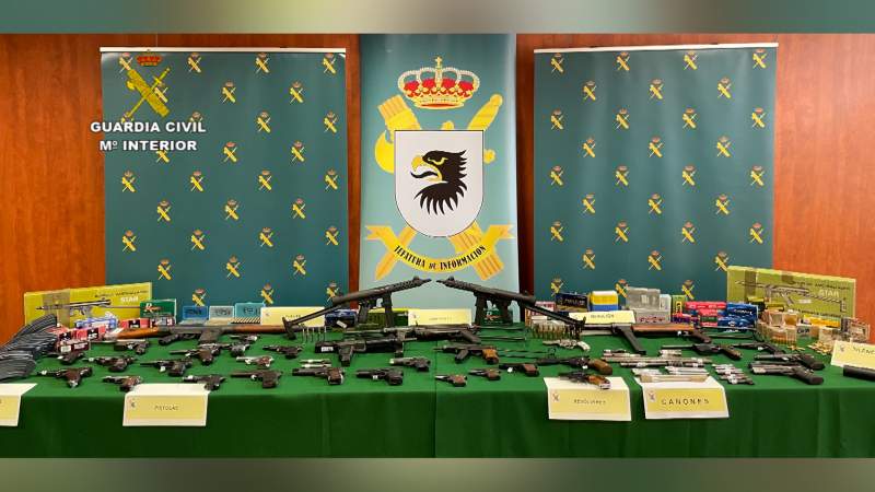 The huge cache of illegal weapons seized