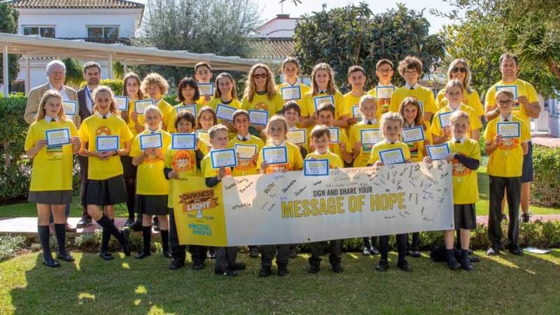 Pupils and staff of the English International College raised funds last year