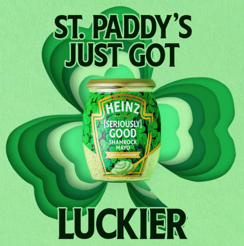 Heinz Unveil VERY Limited Edition St Patrick’s Day Shamrock Mayonnaise