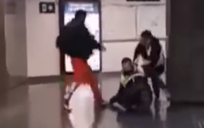 Security guard beaten by youths who tried to catch train without ticket