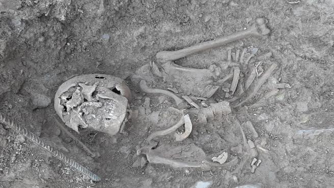 Human skeletons from the Middle Ages found during archaeological work