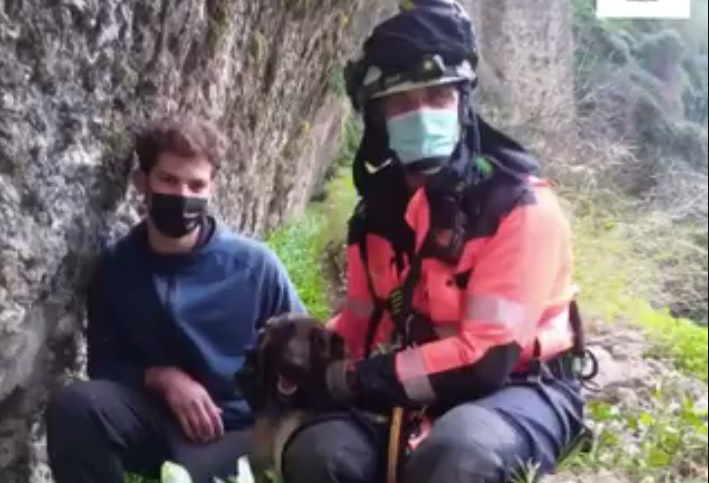 WATCH: Dog rescued after 20-metre fall in Ronda gorge