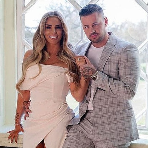 Katie Price Confirms She's Engaged For Seventh Time After Beau Carl Woods Pops The Question