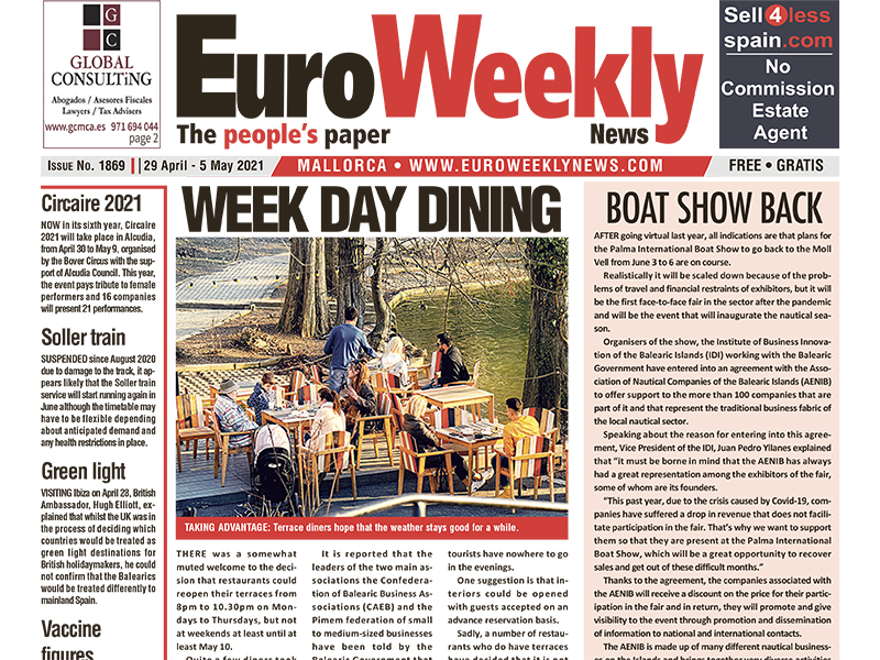 Mallorca 29 April - 5 May 2021 Issue 1869
